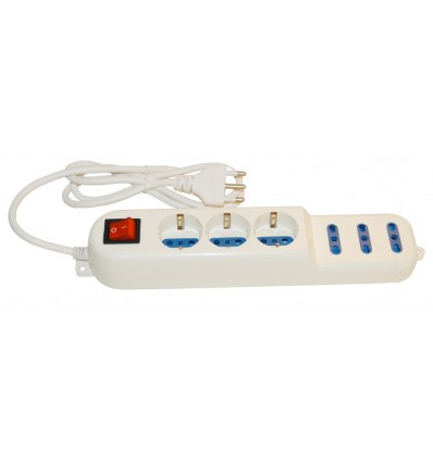 Karma CC 9567 6 Socket Power Strip con enchufe 16A