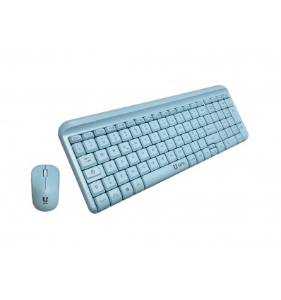 Karma KB 1246A Teclado y ratón inalámbricos - Azul claro