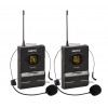 Karma SET 8302LAV Micrófono inalámbrico UHF dual con auriculares