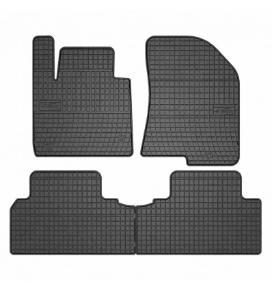 Alfombrillas de goma para Kia Carens IV - minivan, 1era y 2da fila - (2013-2019)