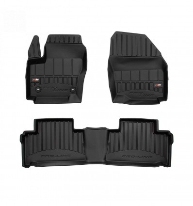 Alfombrillas 3D para Ford Galaxy II minivan, 1era y 2da fila, distancia entre tapones 31cm (2009-2015)