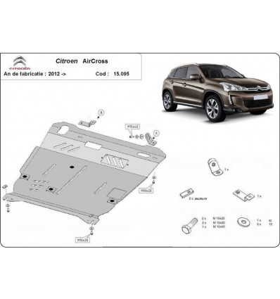 Cubre carter metalico Citroen Aircross (Desde 2012 hasta 2022)