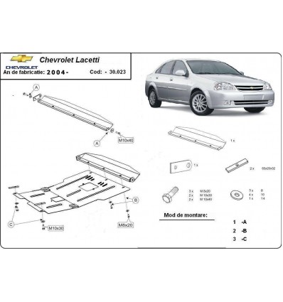 Cubre carter metalico Chevrolet Lacetti (Desde 2004 hasta 2009)