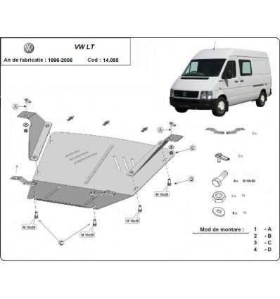 Cubre carter metalico Volkswagen LT (Desde 1996 hasta 2006)