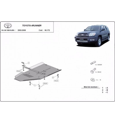 Protección del caja de cambios Toyota 4Runner (Desde 2002 hasta 2009)