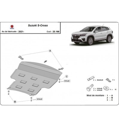 Cubre carter metalico Suzuki S-Cross (Desde 2021 hasta 2022)