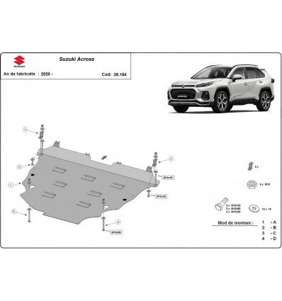 Cubre carter metalico Suzuki Across (Desde 2020 hasta 2022)