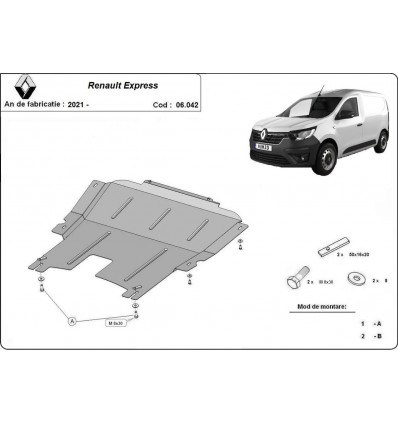 Cubre carter metalico Renault Express (Desde 2021 hasta 2022)