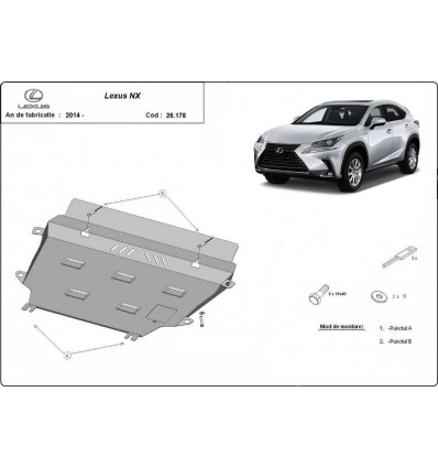 Cubre carter metalico Lexus NX (Desde 2014 hasta 2022)