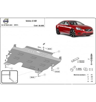 Cubre carter metalico Volvo S60 (Desde 2010 hasta 2018)