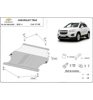 Cubre carter metalico Chevrolet Trax (Desde 2012 hasta 2022)