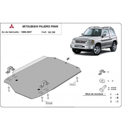 Protección del caja de cambios Mitsubishi Montero Pinin (Desde 1997 hasta 2007)