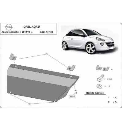 Cubre carter metalico Opel Adam (Desde 2012 hasta 2022)