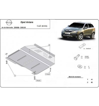 Cubre carter metalico Opel Antara (Desde 2006 hasta 2010)