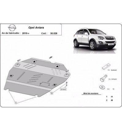 Cubre carter metalico Opel Antara (Desde 2010 hasta 2022)