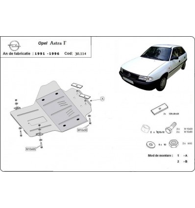 Cubre carter metalico Opel Astra F (Desde 1991 hasta 1996)