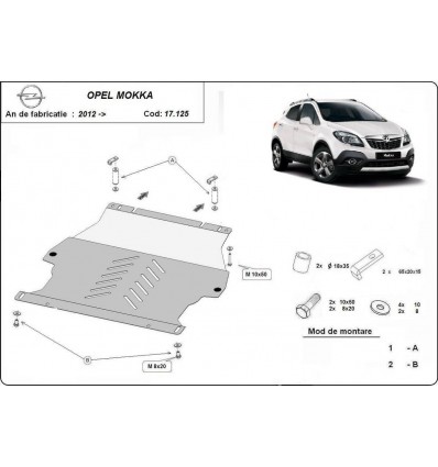 Cubre carter metalico Opel Mokka (Desde 2012 hasta 2019)