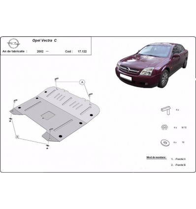 Cubre carter metalico Opel Vectra C (Desde 2002 hasta 2008)