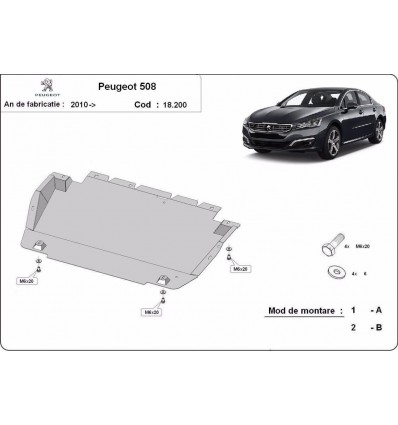 Cubre carter metalico Peugeot 508 (Desde 2010 hasta 2018)