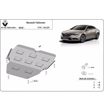 Cubre carter metalico Renault Talisman (Desde 2016 hasta 2022)