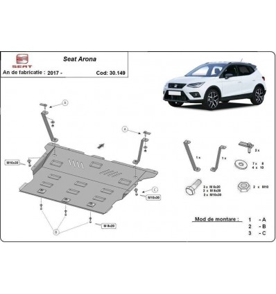 Cubre carter metalico Seat Arona (Desde 2017 hasta 2022)