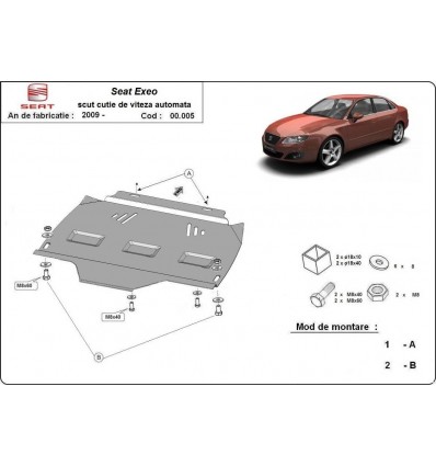 Protección del caja de cambios Seat Exeo (Desde 2008 hasta 2013)