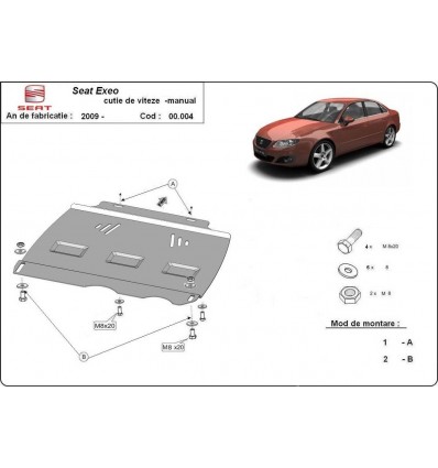 Protección del caja de cambios manuale Seat Exeo (Desde 2008 hasta 2013)