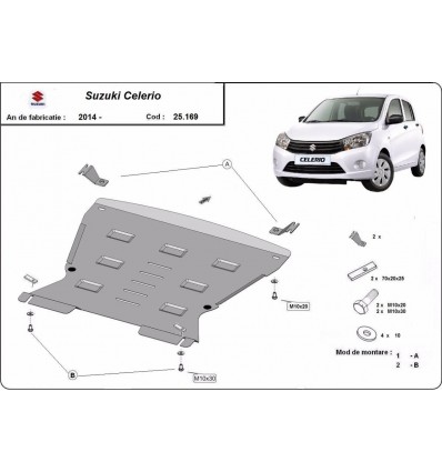 Cubre carter metalico Suzuki Celerio (Desde 2014 hasta 2022)