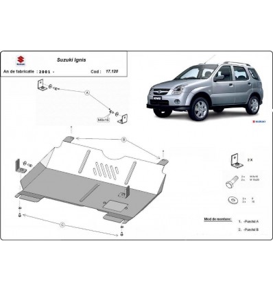 Cubre carter metalico Suzuki Ignis (Desde 2001 hasta 2016)