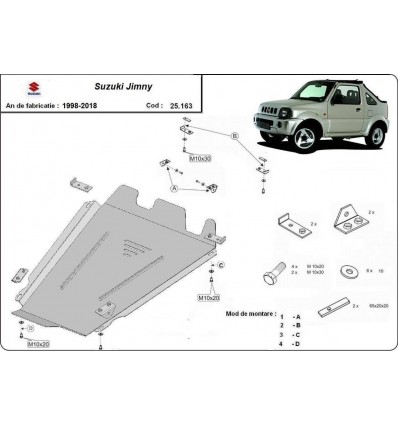 Protección del caja de transferencia Suzuki Jimny (Desde 2003 hasta 2018)