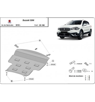 Cubre carter metalico Suzuki SX4 (Desde 2016 hasta 2022)