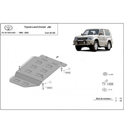 Protección del caja de cambios Toyota Land Cruiser J90 - solo para SWB (Desde 1995 hasta 2002)