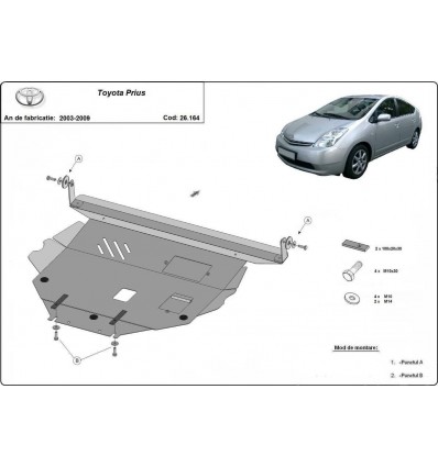 Cubre carter metalico Toyota Prius (Desde 2003 hasta 2009)