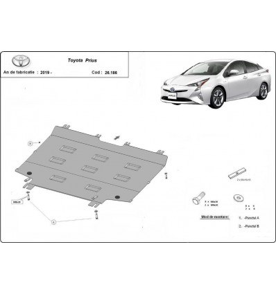 Cubre carter metalico Toyota Prius (Desde 2019 hasta 2020)