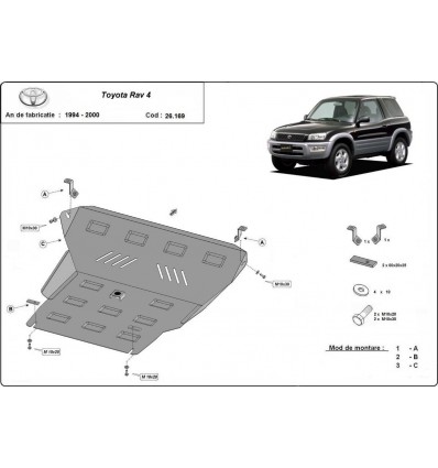 Cubre carter metalico Toyota RAV 4 (Desde 1994 hasta 2000)