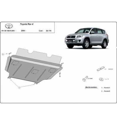 Cubre carter metalico Toyota RAV 4 diesel (Desde 2006 hasta 2013)