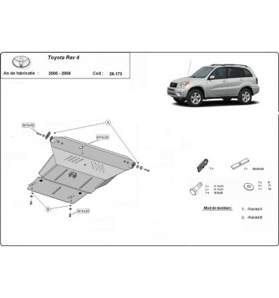 Cubre carter metalico Toyota Rav4 (Desde 2000 hasta 2006)