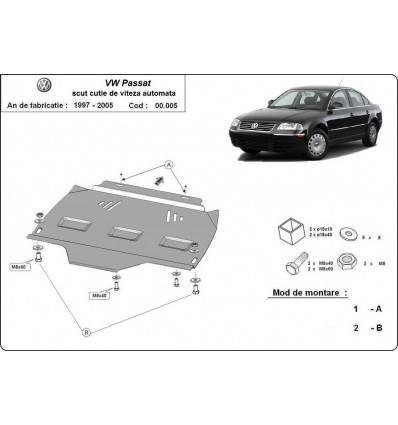 Protección del caja de cambios VW Passat B5, B5.5 (Desde 1997 hasta 2005)