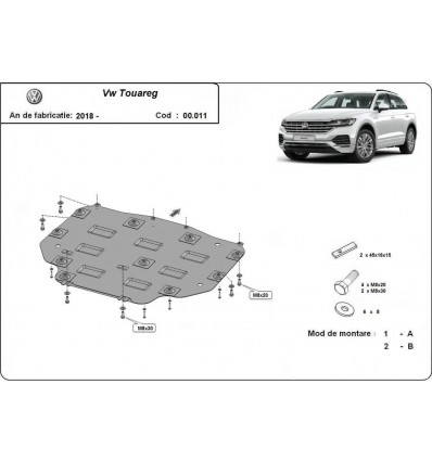 Protección del caja de cambios VW Touareg (Desde 2018 hasta 2022)