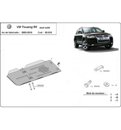 Protección del caja de cambios automat Volkswagen Touareg 7L (Desde 2003 hasta 2010)