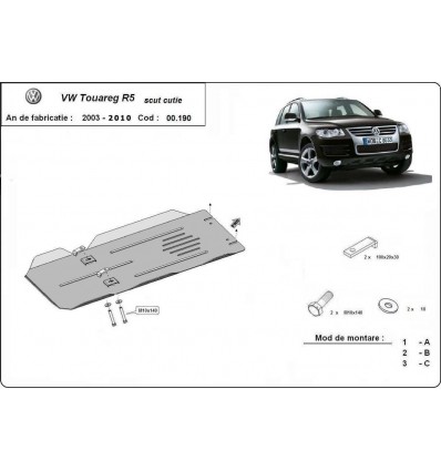 Protección del caja de cambios manual VW Touareg 7L (Desde 2003 hasta 2010)