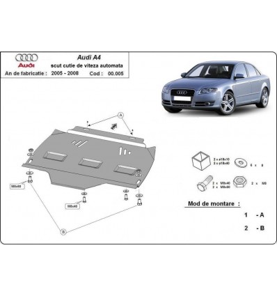 Protección del caja de cambios Audi A4 B7 (Desde 2005 hasta 2008)