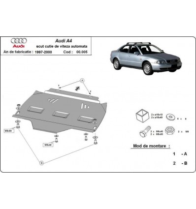 Protección del caja de cambios Audi A4 B5- automat (Desde 1995 hasta 2000)