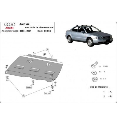 Protección del caja de cambios manuale Audi A4 B5 (Desde 1995 hasta 2000)