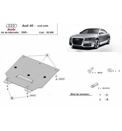 Protección del caja de cambios Audi A5 (Desde 2008 hasta 2016)