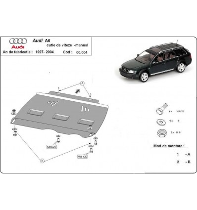 Protección del caja de cambios manuale Audi A6 (Desde 1997 hasta 2004)