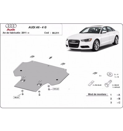 Protección del caja de cambios Audi A6 (Desde 2011 hasta 2018)