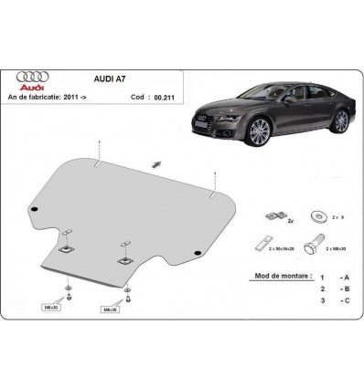 Protección del caja de cambios Audi A7 (Desde 2011 hasta 2018)