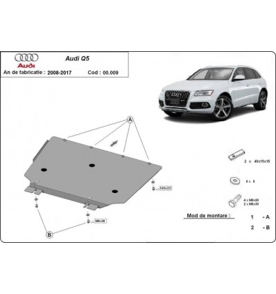 Protección del caja de cambios Audi Q5 (Desde 2008 hasta 2022)