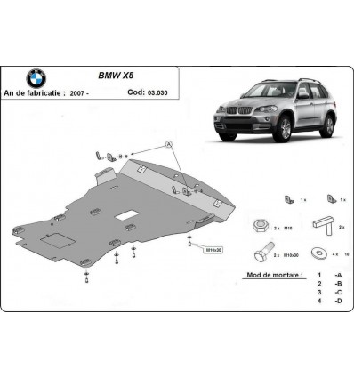 Cubre carter metalico BMW X5 (Desde 2007 hasta 2013)